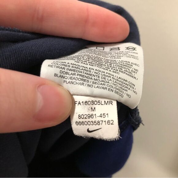 Nike DriFit Crop Leggings Blue Stripe Women's size medium - Picture 7 of 10